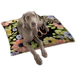 Boho Floral Dog Bed - Large w/ Monogram