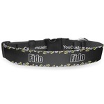 Boho Floral Deluxe Dog Collar - Double Extra Large (20.5" to 35") (Personalized)