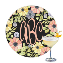 Boho Floral Printed Drink Topper - 3.25" (Personalized)