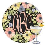 Boho Floral Printed Drink Topper - 3.5" (Personalized)