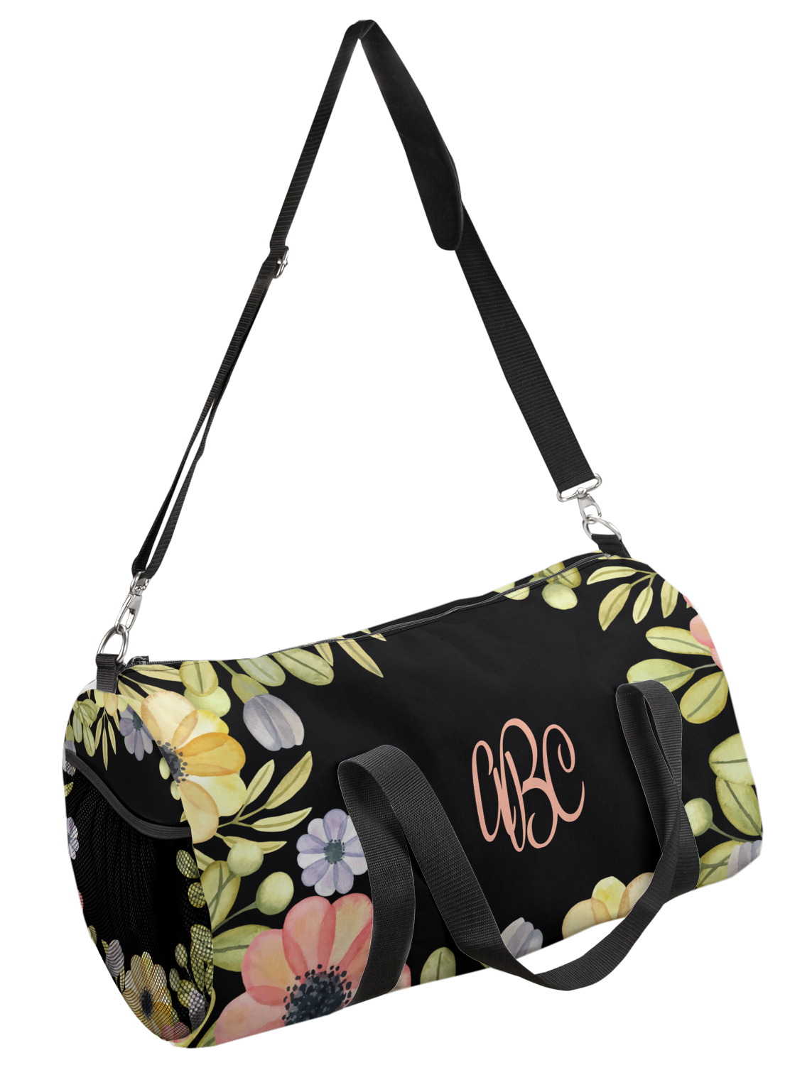 Boho Floral Duffel Bag - Large (Personalized) - YouCustomizeIt
