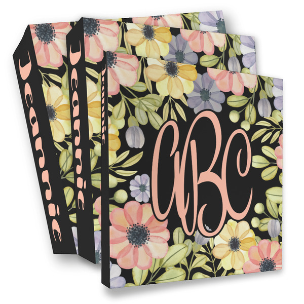 Custom Boho Floral 3 Ring Binder - Full Wrap (Personalized)