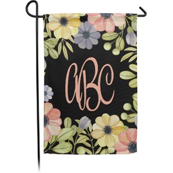 Boho Floral Small Garden Flag - Double Sided w/ Monograms