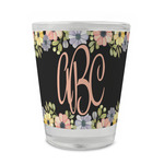 Boho Floral Glass Shot Glass - 1.5 oz - Set of 4 (Personalized)