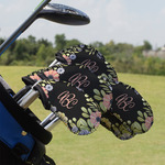 Boho Floral Golf Club Iron Cover - Set of 9 (Personalized)