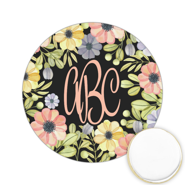 Custom Boho Floral Printed Cookie Topper - 2.15" (Personalized)