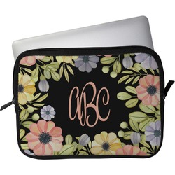 Boho Floral Laptop Sleeve / Case - 15" (Personalized)