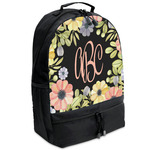 Boho Floral Backpacks - Black (Personalized)