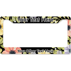 Boho Floral License Plate Frame - Style B (Personalized)