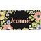 Boho Floral License Plate