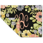 Boho Floral Double-Sided Linen Placemat - Single w/ Monogram