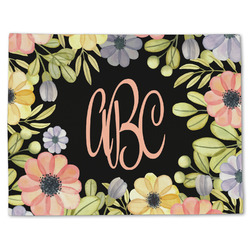 Boho Floral Single-Sided Linen Placemat - Single w/ Monogram