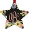 Boho Floral Metal Star Ornament - Front