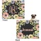 Boho Floral Microfleece Dog Blanket - Large- Front & Back