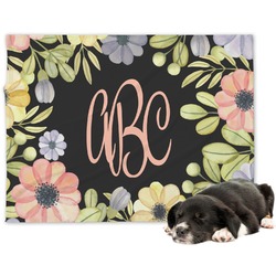 Boho Floral Dog Blanket - Regular (Personalized)