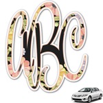 Boho Floral Monogram Car Decal (Personalized)