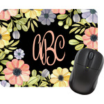 Boho Floral Rectangular Mouse Pad (Personalized)