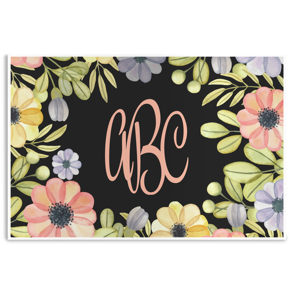 Custom Boho Floral Disposable Paper Placemats (Personalized)