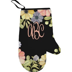 Boho Floral Right Oven Mitt (Personalized)