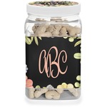 Boho Floral Dog Treat Jar (Personalized)