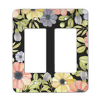 Boho Floral Rocker Style Light Switch Cover - Two Switch