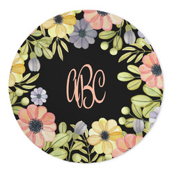 Boho Floral 5' Round Indoor Area Rug (Personalized)