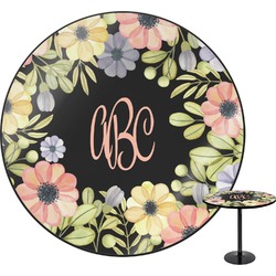 Boho Floral Round Table - 24" (Personalized)