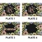 Boho Floral Set of Rectangular Appetizer / Dessert Plates (Approval)