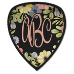 Boho Floral Iron on Shield Patch A w/ Monogram