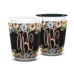 Boho Floral Ceramic Shot Glass - 1.5 oz (Personalized)