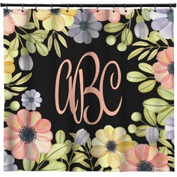 Boho Floral Shower Curtain - 71" x 74" (Personalized)