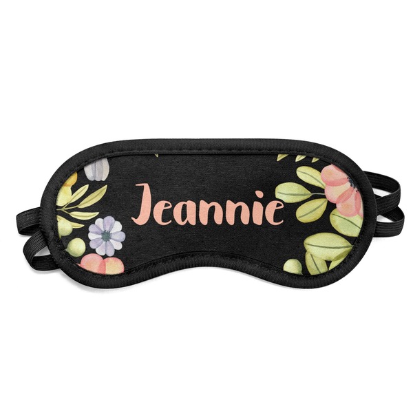 Custom Boho Floral Sleeping Eye Mask - Small (Personalized)