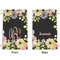 Boho Floral Small Laundry Bag - Front & Back View