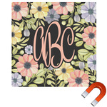 Boho Floral Square Car Magnet - 10" (Personalized)