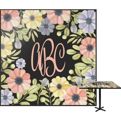 Boho Floral Square Table Top - 24" (Personalized)