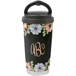 Boho Floral Stainless Steel Coffee Tumbler (Personalized)
