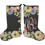 Boho Floral Holiday Stocking - Double-Sided - Neoprene (Personalized)