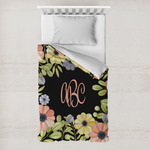 Boho Floral Toddler Duvet Cover w/ Monogram