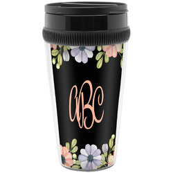 Boho Floral Acrylic Travel Mug without Handle (Personalized)