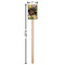 Boho Floral Wooden 6.25" Stir Stick - Rectangular - Dimensions