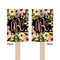 Boho Floral Wooden 6.25" Stir Stick - Rectangular - Double Sided - Front & Back