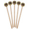 Boho Floral Wooden 7.5" Stir Stick - Round - Fan View