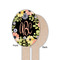 Boho Floral Wooden Food Pick - Oval - Single Sided - Front & Back