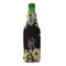 Boho Floral Zipper Bottle Cooler - FRONT (bottle)