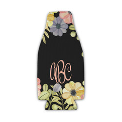 Boho Floral Zipper Bottle Cooler (Personalized)