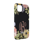 Boho Floral iPhone Case - Rubber Lined - iPhone 14 Pro (Personalized)