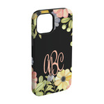 Boho Floral iPhone Case - Rubber Lined - iPhone 15 Pro (Personalized)