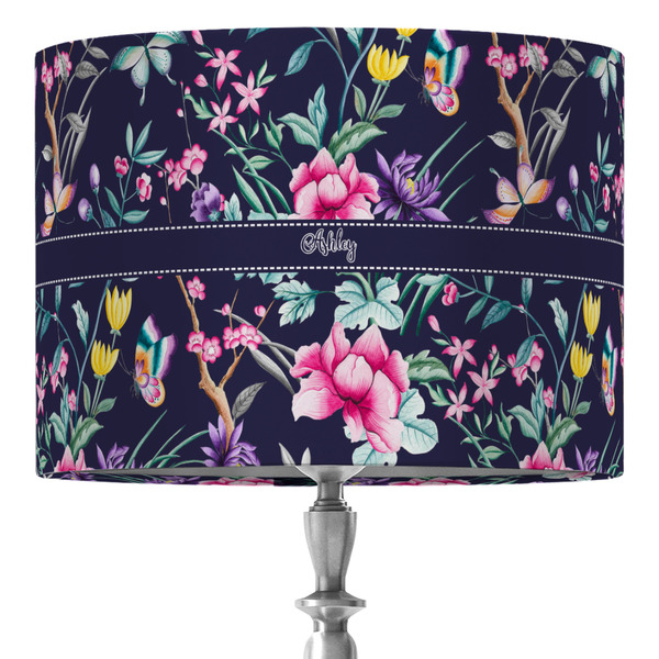 Custom Chinoiserie 16" Drum Lamp Shade - Fabric (Personalized)