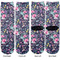 Chinoiserie Adult Crew Socks - Double Pair - Front and Back - Apvl