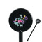 Chinoiserie Black Plastic 5.5" Stir Stick - Round - Closeup